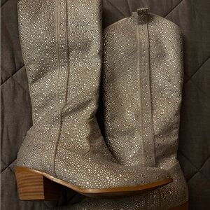 Women's Rhinestone Knee-high Boots